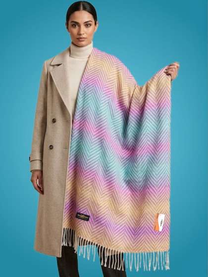 Pick Ur Needs Women
                        Checked Woven Design Shawl