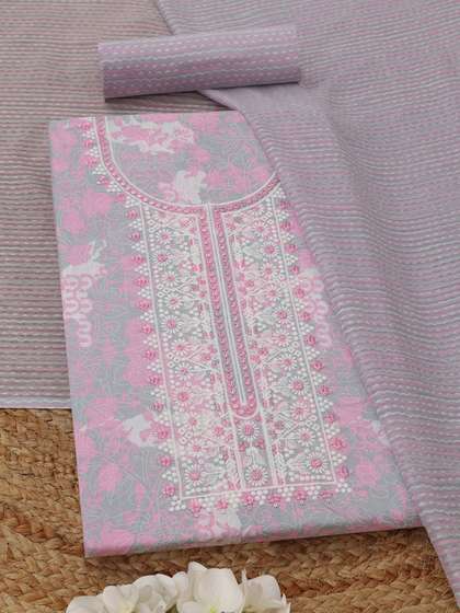 Soch Embroidered
                        Pure Cotton Unstitched Dress Material