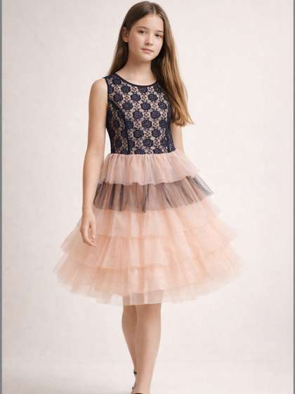 Cherry Crumble Net Fit
                    & Flare Dress