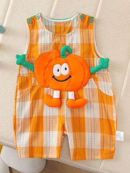 Wunderwoo Girls
                      Checked Cotton Rompers