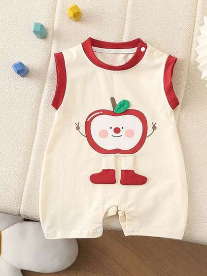 Wunderwoo Girls Printed
                    Cotton Rompers