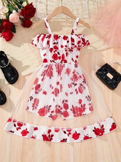 YK Girls Printed Basic
                    Jumpsuit