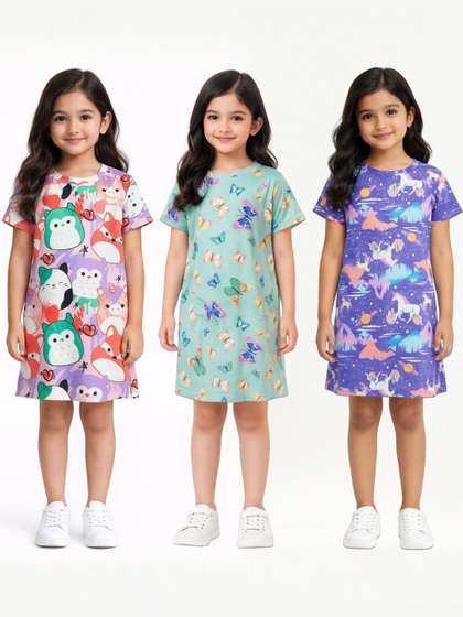Anthrilo Girls Printed
                    Nightdress