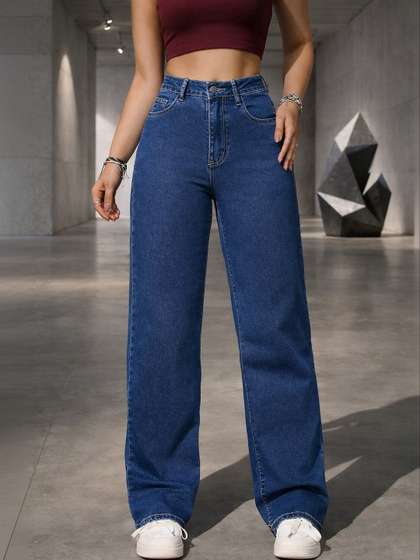 Encrypt Women
                          Straight Fit High-Rise Stretchable Jeans