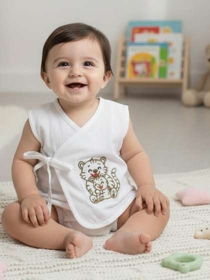Tiny Tiggy Printed
                    Cotton Jhabla