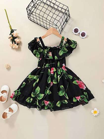 Sparklepop Girls Print
                    Satin Dress