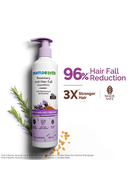 Mamaearth Rosemary
                        Anti-Hair Fall Shampoo for Reducing Hair Loss
                        & Breakage - 250 ml