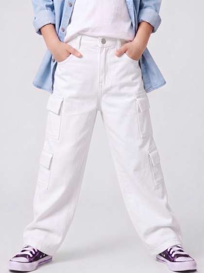 GUTI Boys Flared
                    Low-Rise Stretchable Jeans
