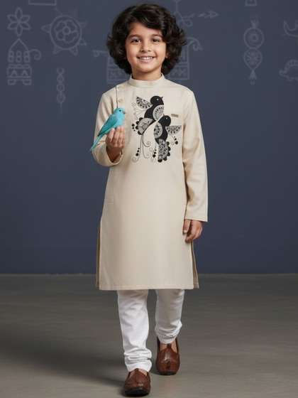 DEVOILER Boys Ethnic
                      Motifs Printed Regular Kurta with Pyjamas