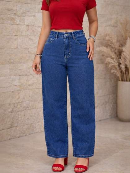 Encrypt Women
                        Straight Fit High-Rise Stretchable Jeans