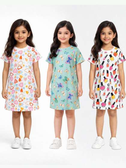 Anthrilo Girls Printed
                    Nightdress
