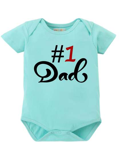 BLUSHES Infants Dad
                    Printed Pure Cotton Knitted Half Sleeve Bodysuits