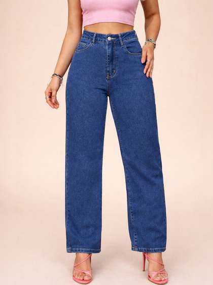 Encrypt Women
                        Straight Fit High-Rise Stretchable Jeans