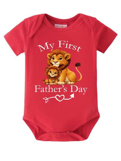 BLUSHES Infants My First
                    Father's Day Printed Pure Cotton Knitted Half Sleeve
                    Bodysuits