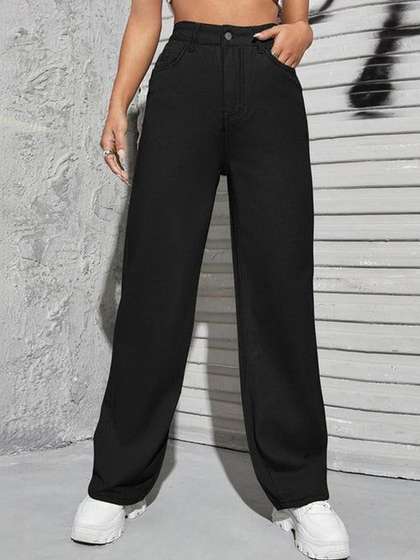 Encrypt Women Straight
                      Fit High-Rise Stretchable Denim Jeans