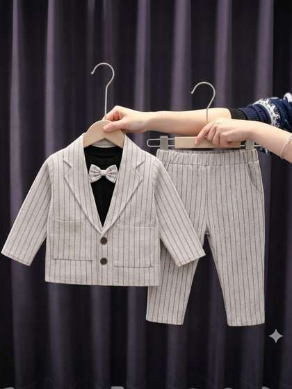 NEMI CREATION Boys
                    Striped T-shirt with Trousers