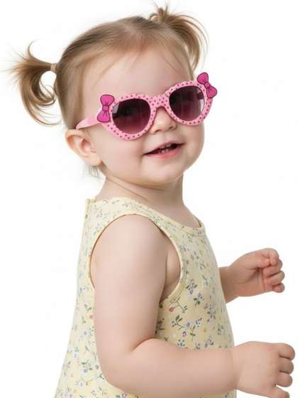 EYMEN I Girls Black Lens
                    & Pink Other Sunglasses with