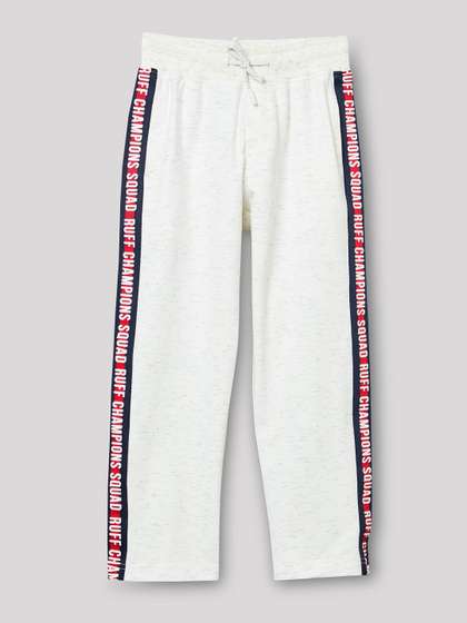 RUFF Boys Straight Fit
                      Typography Track Pants