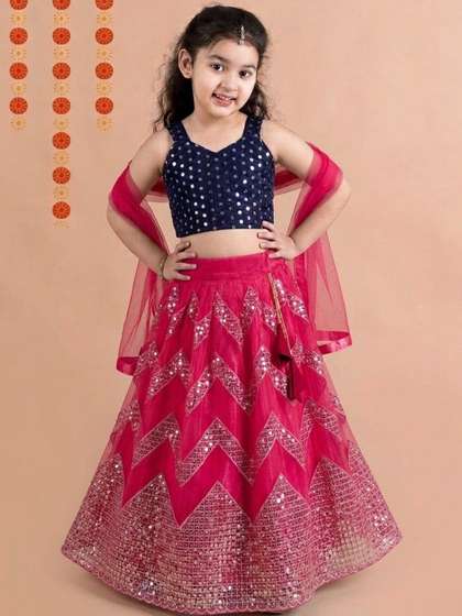 Sainur creation Girls
                      Embellished Sequinned Ready to Wear Lehenga &
                      Blouse With Dupatta