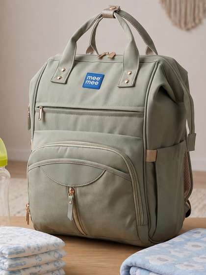 MeeMee Unisex Baby
                      Multi-Pocket Diaper Bag Backpack with Insulated
                      Bottle Holder