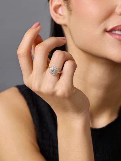 Kushal's Fashion
                        Jewellery Gold-Plated Party Zircon-Studded
                        Trendy Finger Ring