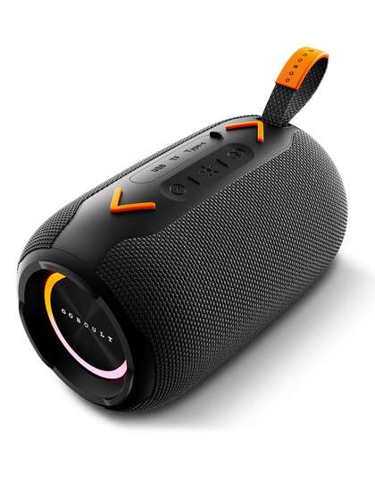 GOBOULT Groove 12W,
                        Dual Drivers, RGB LED, TWS node Speaker (Pure
                        Black, Stereo Channel)