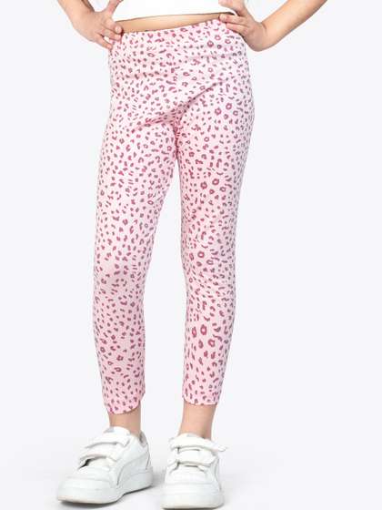 ariel Girls Pack of 2
                    Cotton Printed Ankle Length Leggings