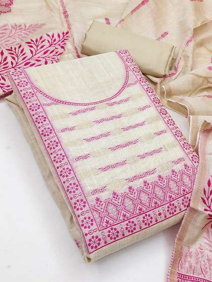 Panzora Embroidered
                      Unstitched Dress Material