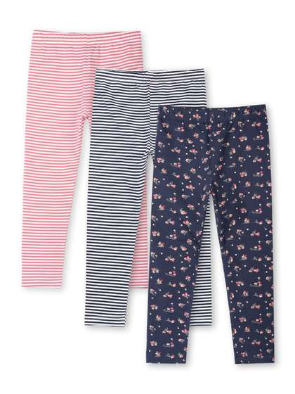 ariel Girls Pack of 3
                    Cotton Printed Ankle Length Leggings
