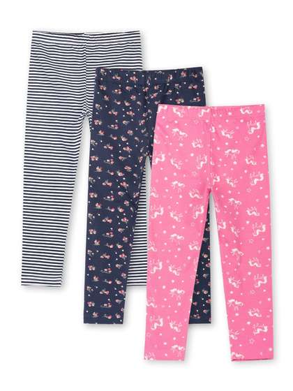 ariel Girls Pack of 3
                      Cotton Printed Ankle Length Leggings