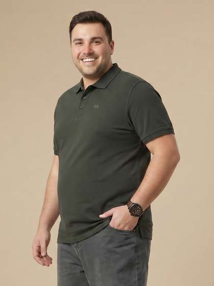 Sztori Plus Size
                        Polo Collar Pure Cotton T-shirt