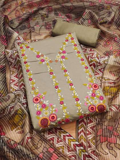 FASHION STROM
                        Embroidered Unstitched Dress Material