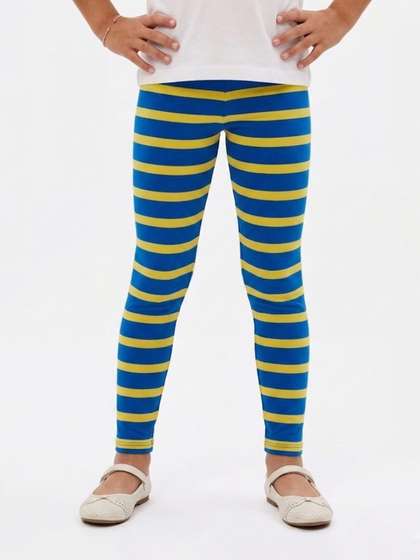 BLUEBUCK Girls Cotton
                    Blend Printed Leggings
