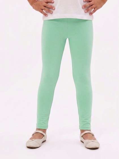 BLUEBUCK Girls Cotton
                    Blend Solid Leggings