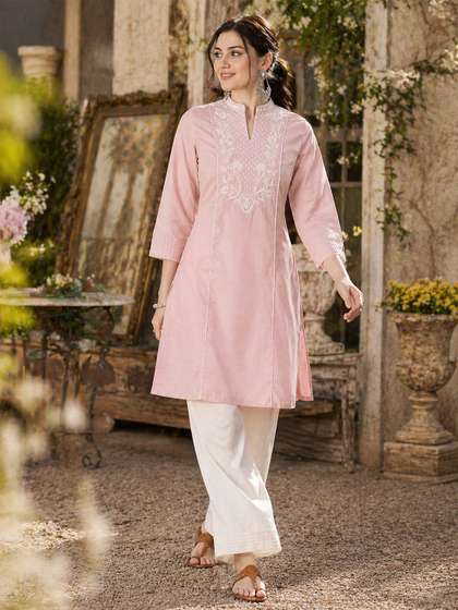 Nayam By Lakshita
                      Floral Sequinned Kurta With Palazzos