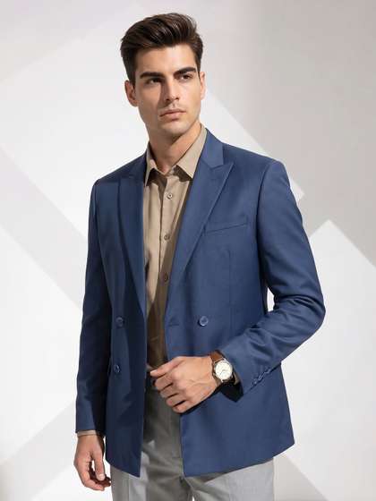 INVICTUS
                        Single-Breasted Peaked Lapel Formal Blazer