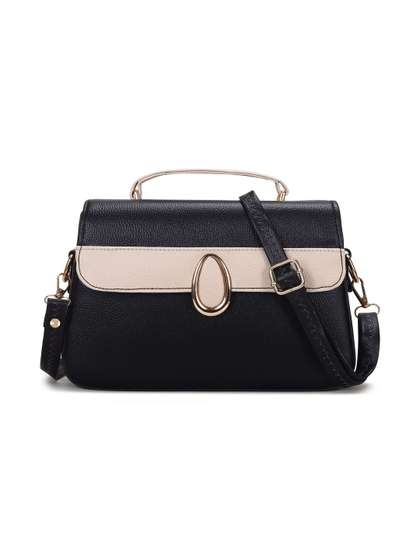 Plama Colourblocked
                        PU Oversized Structured Satchel