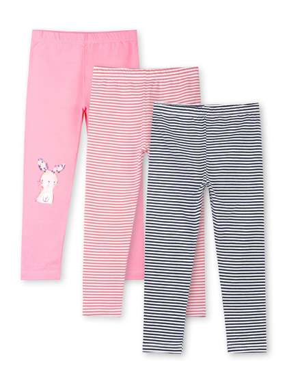 ariel Girls Pack of 3
                    Cotton Printed Ankle Length Leggings