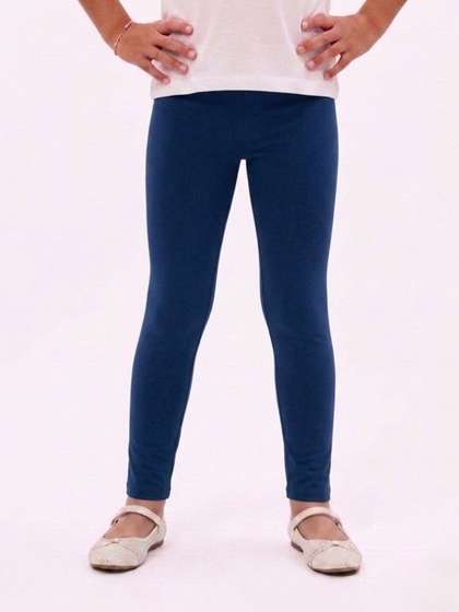 BLUEBUCK Girls Cotton
                    Blend Solid Leggings