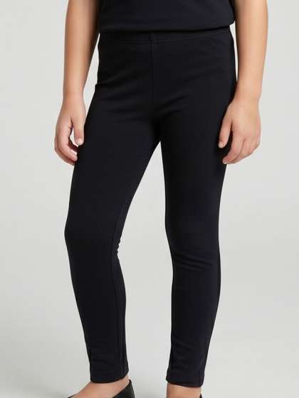 CARABA Girls Pack of 2
                    Solid Ankle Length Leggings