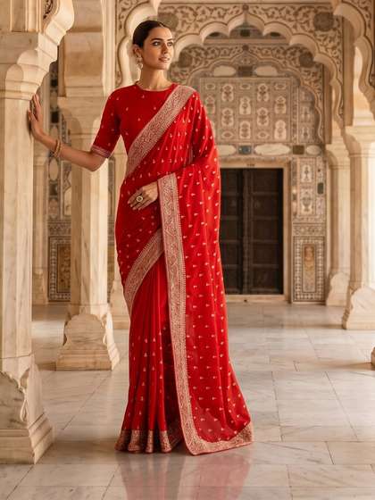 kasee Ethnic Motifs
                        Embroidered Zari Saree