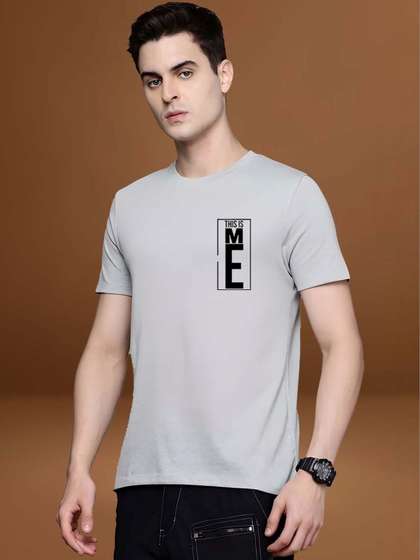 THE BEETLE HOUSE Men
                        Typography Printed T-shirt