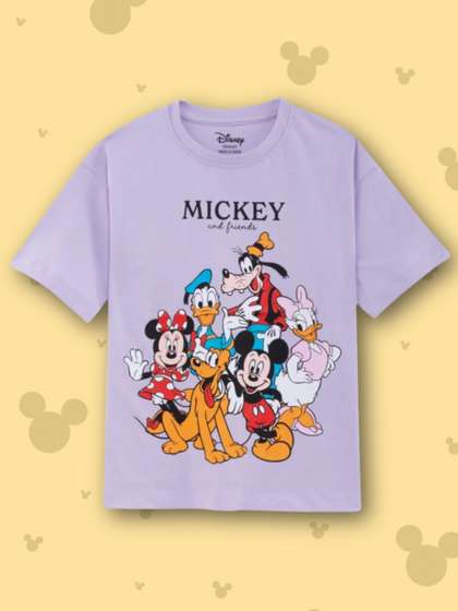 Nap Chief Kids Unisex
                    Disney Mickey & Friends Gang Printed Cotton
                    Oversized T-shirt