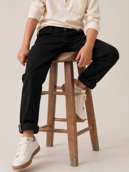 Gini and Jony Boys Mid
                    Rise Elasticated Cotton Trousers