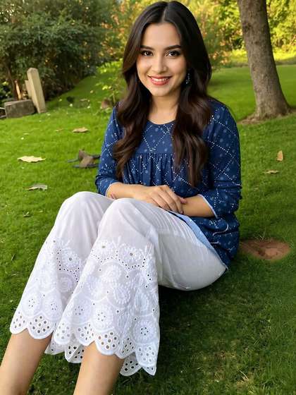 Siri collection
                        Women Embroidered Ethnic Palazzos