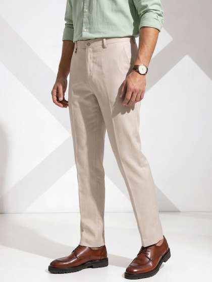 INVICTUS Men Checked
                        Flat-Front Formal Trouser