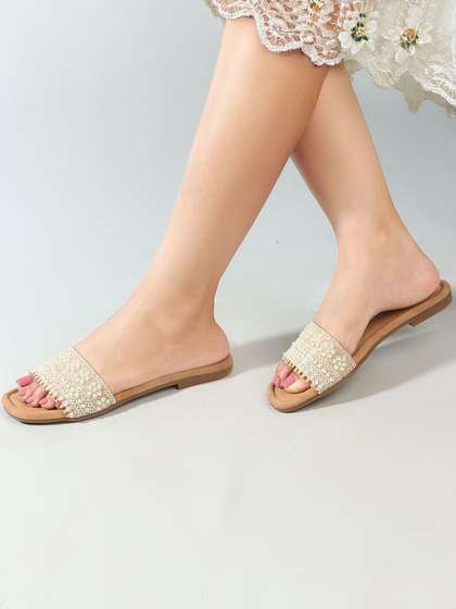 Anouk Embellished
                        Open Toe Flats