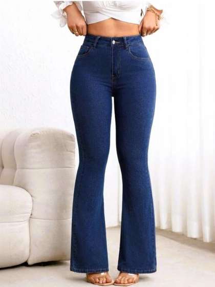 AngelFab Women
                        Bootcut High-Rise Stretchable Jeans