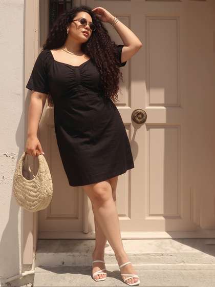 Virgio Fit &
                        Flare Midi Plus Size Dress