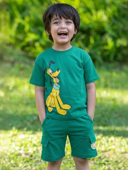 Nap Chief Kids Unisex
                    Disney Pluto Printed Cotton Oversized T-shirt with
                    Shorts